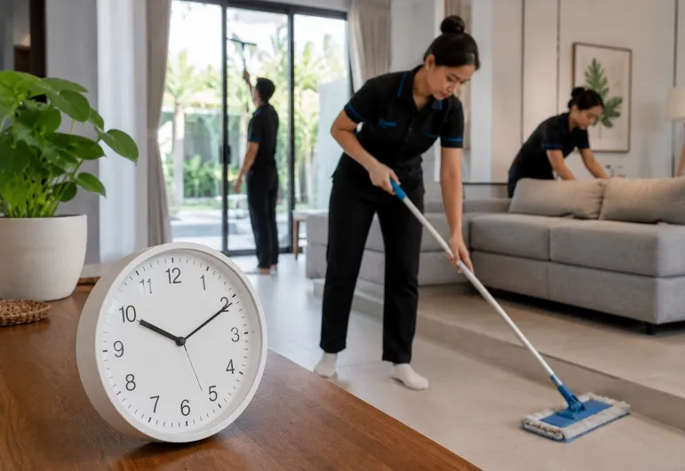 berapa lama cleaning service membersihkan rumah